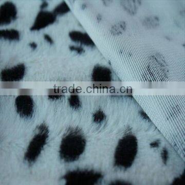cow dots printed polyester plush blankets fabric
