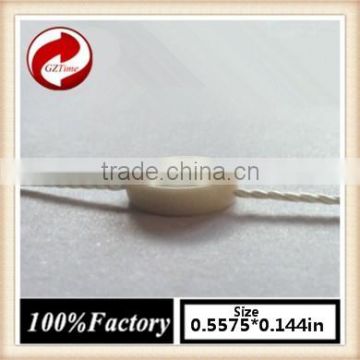 china quality string seal tag, hang tag string, garment plastic seal tag Beige seal tag metal beads string curtain