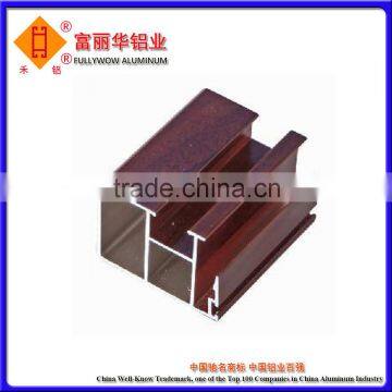 Popular Design Aluminum Profile for Sliding Wardrobe with Wood Grain