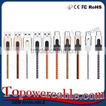 Hot Mobile Phone Accessories Alloy Nylon Braided Usb Data Transfer Cord Cable photo-5