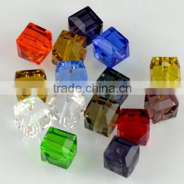 Cubic crystal charms beads, crystal pendant beads