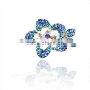 18K White Gold Plated Hot Sale Flower Rhinestones hairpins