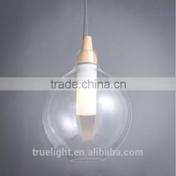 Lighting Vintage Clear Glass shade Pendant Lighting with 1 Lamp for shops china supplier