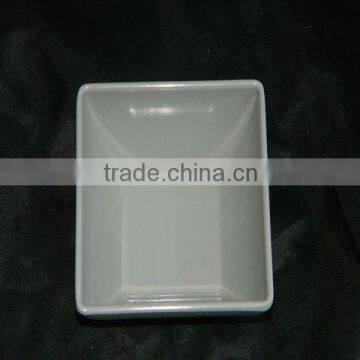 Square melamine saucer bowls grey color