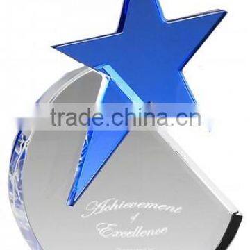 New Design Acrylic Awards and Trophies With Star , Cheap Glass Trophy Award, Crystal Trophy Award photo-3