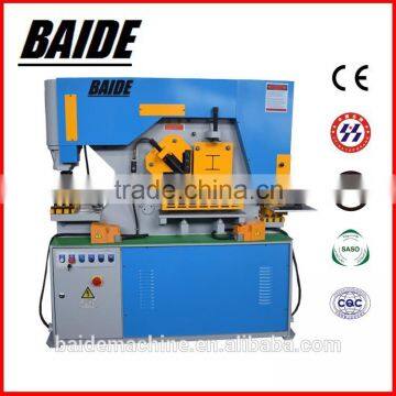 BAIDE brande multi-functional ironworker for sheet metal punching/shearing/ cutting/bending