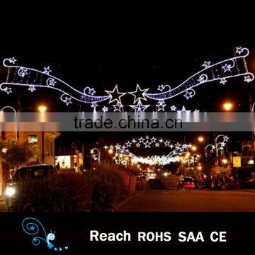 Christmas decoration LED Motif Light decoration with different size christmas stars led street decoration arch motif light