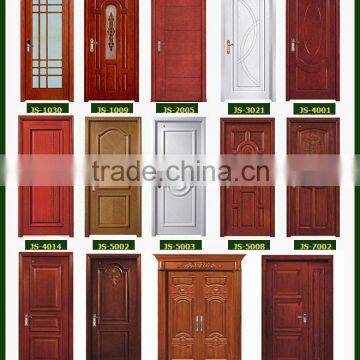 Solid Wood Interior Outdood Hard Wood Cherry Plain Wood Bathroom Door photo-3