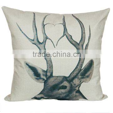 Popular Chiristmas Home Decorative Deer Printing Linen Cheap Cushion Cover photo-4