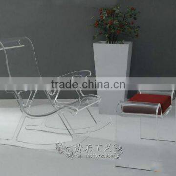 high-end acrylic swing chair transparent plexiglass deck chair