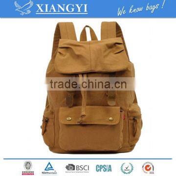 Unisex Simplicity Canvas Shoulder Bags Drawstring Backpack New Design in 2016 photo-3