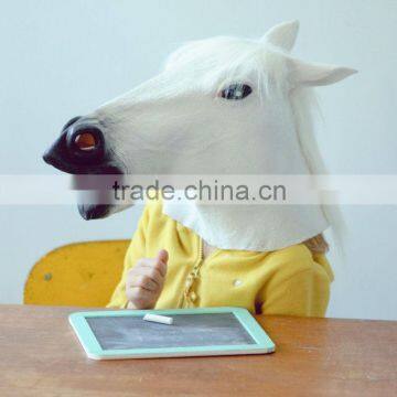 Horse Head Mask Creepy Halloween Costume Theater Prop Novelty Latex Rubber MK003