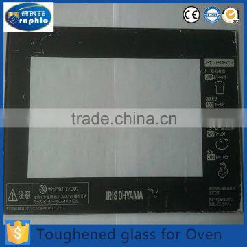 Customized black printed microwave glass cover withstand high temperature