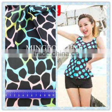 ripple printing wholesale lycra spandex fabric for swimsuit/bikini/swimwear