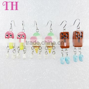 Ice cream colorful latest artificial new model women earrings