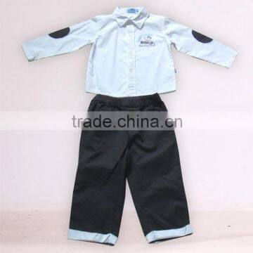 2016 New Style Summer Boy Baby Wholesale Casual Suit Fashion Short Sleeve T-shirt and Overalls Children Kids Clothing Set photo-2