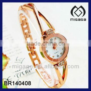 NICE DESIGN 22CT GOLD PLATING WATCH ALLOY CZ SETTING WATCH FASHION WATCH BRACELET