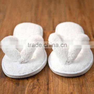 Coral Fleece Slipper for Hotel, White Color and Washable
