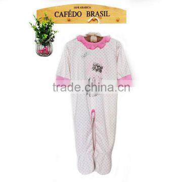 autumn fashion girl baby romper clothes with chest print