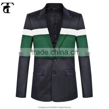 2016 made in china latest design whosale slim fit customed varsity top quality casual blazers for mens