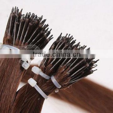 6A virgin peruvian hair straight 100% raw peruvian human hair, nano ring hair extensions