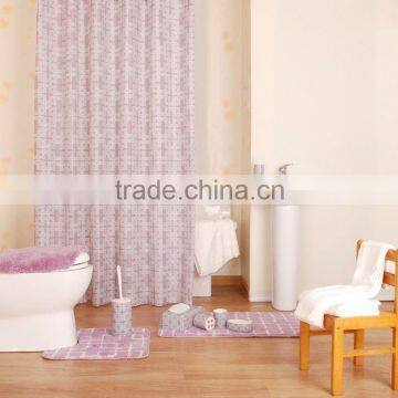 Shower Curtain Creative coordinate bath set, shower curtain with match bath mats and PS bath accessories set for kids