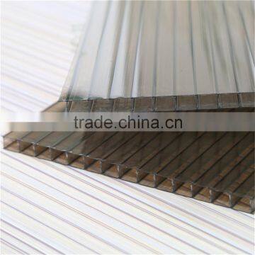 uv protected high quality low price fire proof anti-fog corrugated transparent hollow polycarbonate roof panels