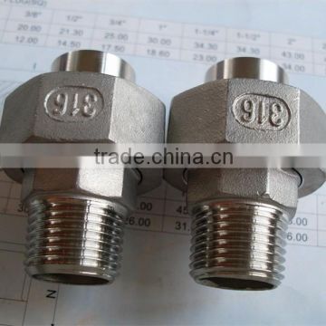 stainless steel ss316 union M/F