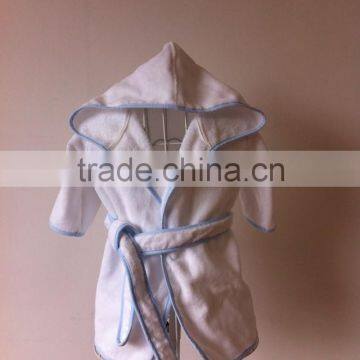 kid bathrobe hood with piping