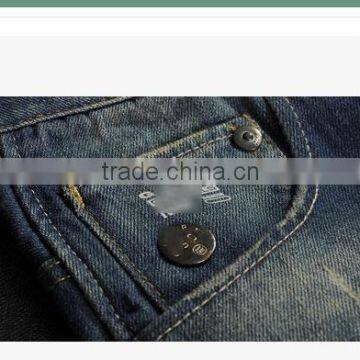Men Wash Old Hole Slim Jeans Jeans 3D Stereo Male Scimitar