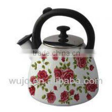 2.2L Enamel Kettle/Whistle Ketlte 2013 New Enamel Decals Whistle Teapot/Enamel Teapot