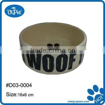 round ceramic pet bowl