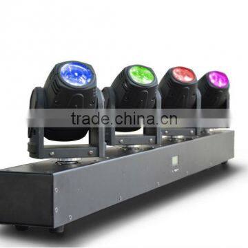 LED disco effect light 4 head mini moving light 4x10w Cree quad LED