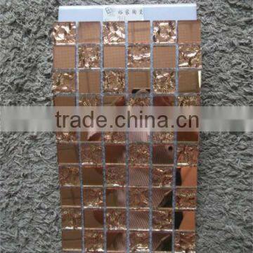 Crystal Glass Gold Mosaic Tile For Swimming Pool