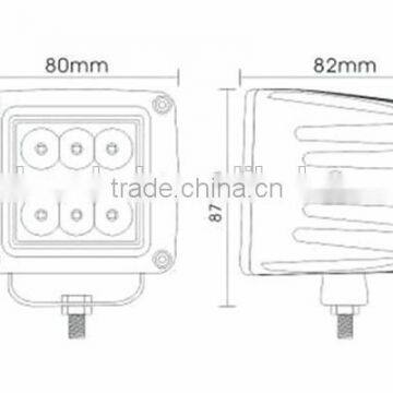 Off Road Headlight 18w LED Work Light Headlight Lamp SUV Spot Driving Fog Light for Boat off Rod Cars Supplier's Choice photo-6