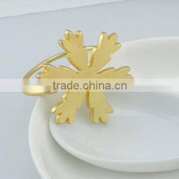 table decoration & accessories type metal alloy snowflake shape napkin ring