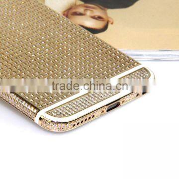 Top quality popular selling diamond excrusted for iphone 6 back housing