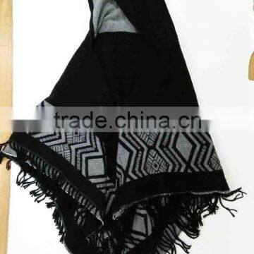 High Quality Fashion Lady Hot Sale Thick Poncho Knit Ponchos OEM Factory photo-2