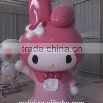 animal character cute kitty fiberglass statue