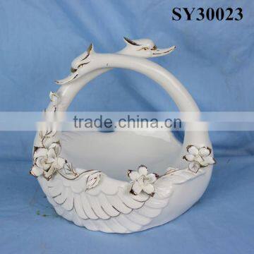 Trace design in gold porcelain decoration fruit plate                        
                                                Quality Choice