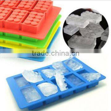 Rubber Ice Cube Mould Ice Tray Brick Shape Ice Blocks 10 Slots Ice Cream Tubs Fandont Chocolate Mold Bar Party Frozen Drink 1PC