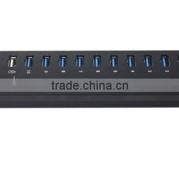 2016 new product aluminum 10 ports usb hub
