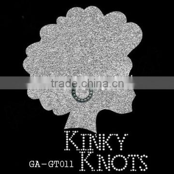 heat transfer vinyl glitter transfer afro girl design