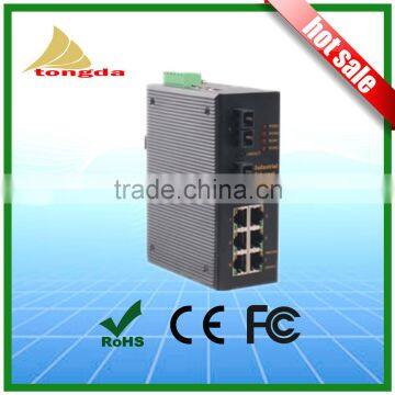 Layer 2 8 Port 100M Din-Rail IEC61850 Simple Managed network Switch Optical fiber ethernet switch