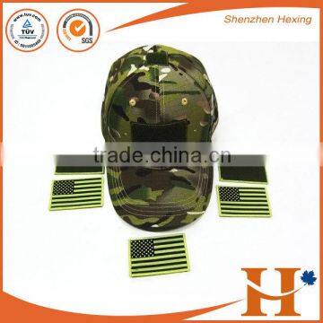 custom hook and loop fastener woven flag patches