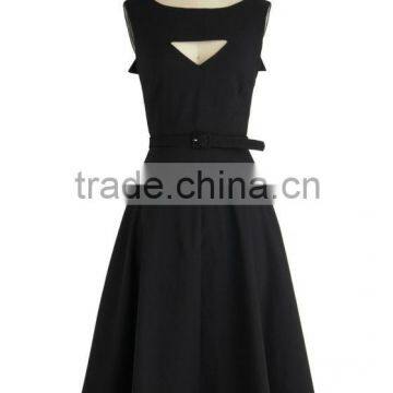 100% polyester sleeveless fashion evening gown