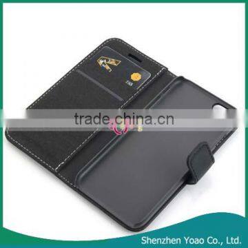 2014 New Card Holder Flip Wallet Leather Case Cover for iPhone 6 4.7" Black