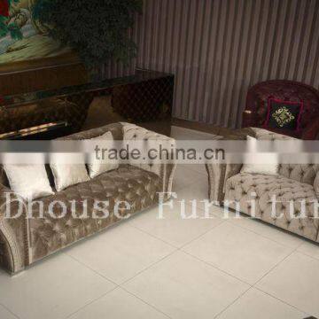 Button fabric sofa set AL030