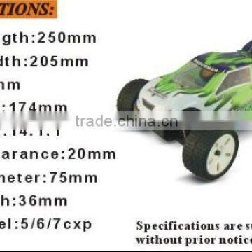 hsp 2.4G RTR nitro 7CXP engine 1/16th scale 4wd rc car off road truggy