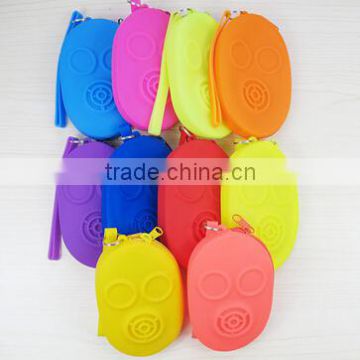 2015 silicone new product owl shape coin wallet funny money bags